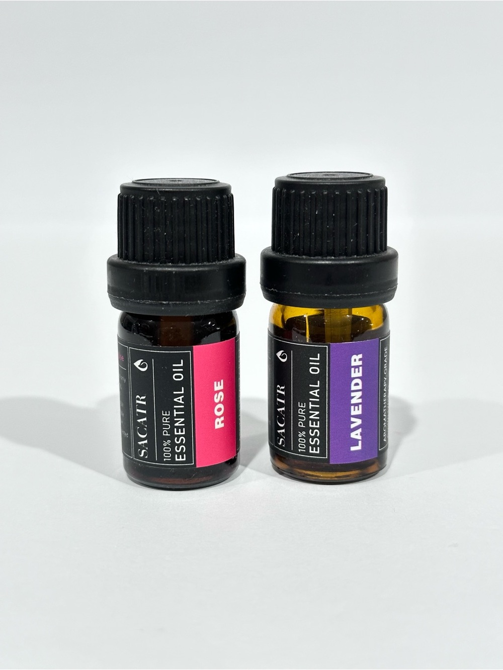 Sagatr Rose & Lavender Essential Oils 2 Bottle Set